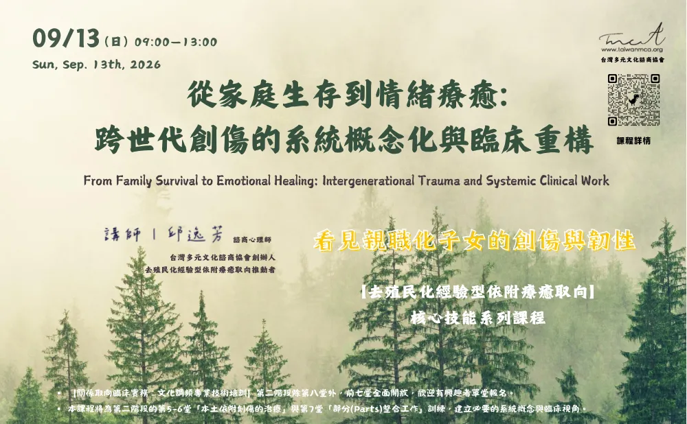 從家庭生存到情緒療癒：跨世代創傷的系統概念化與臨床重構 activity picture